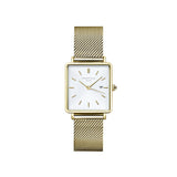 Rosefield Boxy Gold Mesh Women Watch QWSG-Q03