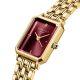 Rosefield Octagon XS Gold Toned Burgundy Dial Watch - OBGSG-O83 - Image 2