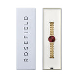 Rosefield Small Edit Burgundy Dial Bi-Color Women Watch - SEGSG-SE01 - Image 3