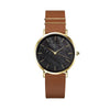 Rosefield West Village Black Cognac Women Watch WBCLG-W96