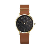Rosefield West Village Black Cognac Women Watch WBCLG-W96