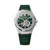 Sandoz Chanet Automatic Open Heart Green Dial Rubber Strap Watch For Men SZWGR0000813