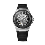 Sandoz Chanet Automatic Translucent Black Dial Rubber Strap Watch For Men SZWGR0000815