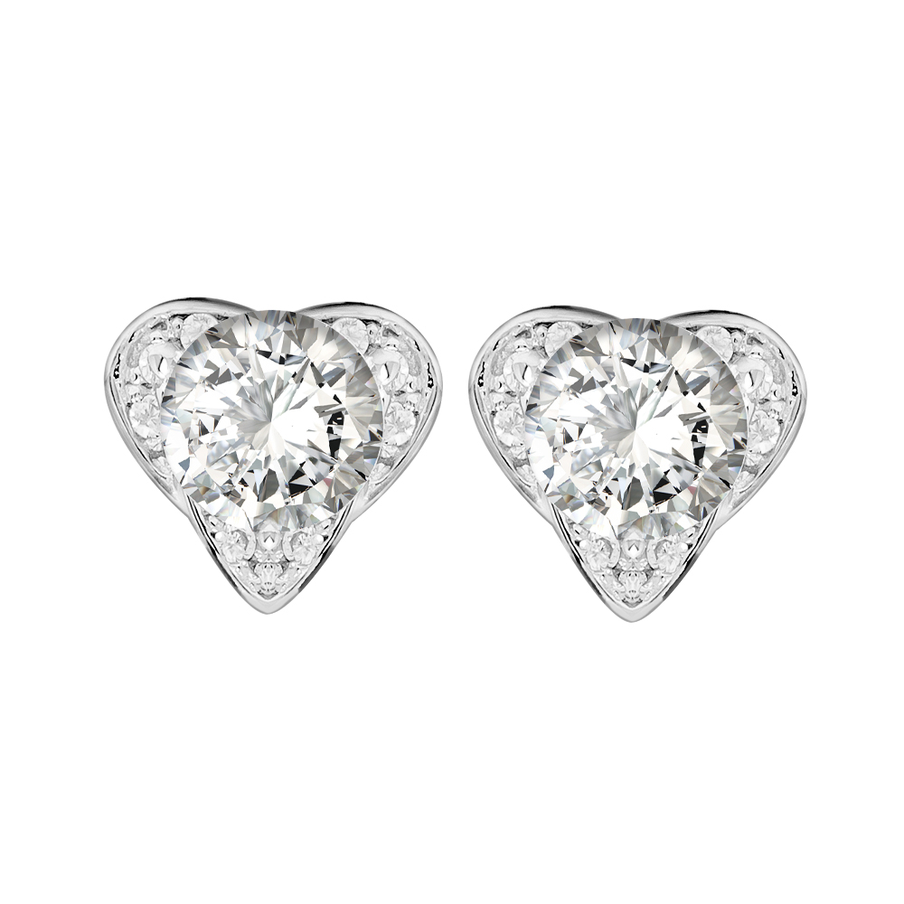 Picture of Juvenis Heart-Shapped Earrings JLJ-AS21E1007S-SS-ER