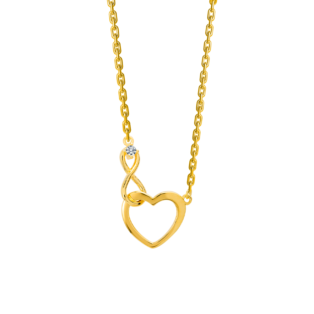 Picture of Lencia Women's Infinity Heart Neckless LLJ-JSC1683-G-NL