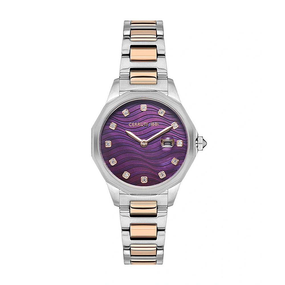 Picture of Cerruti 1881 Jesina Analog Purple Dial Watch for Women CIWLG2232403