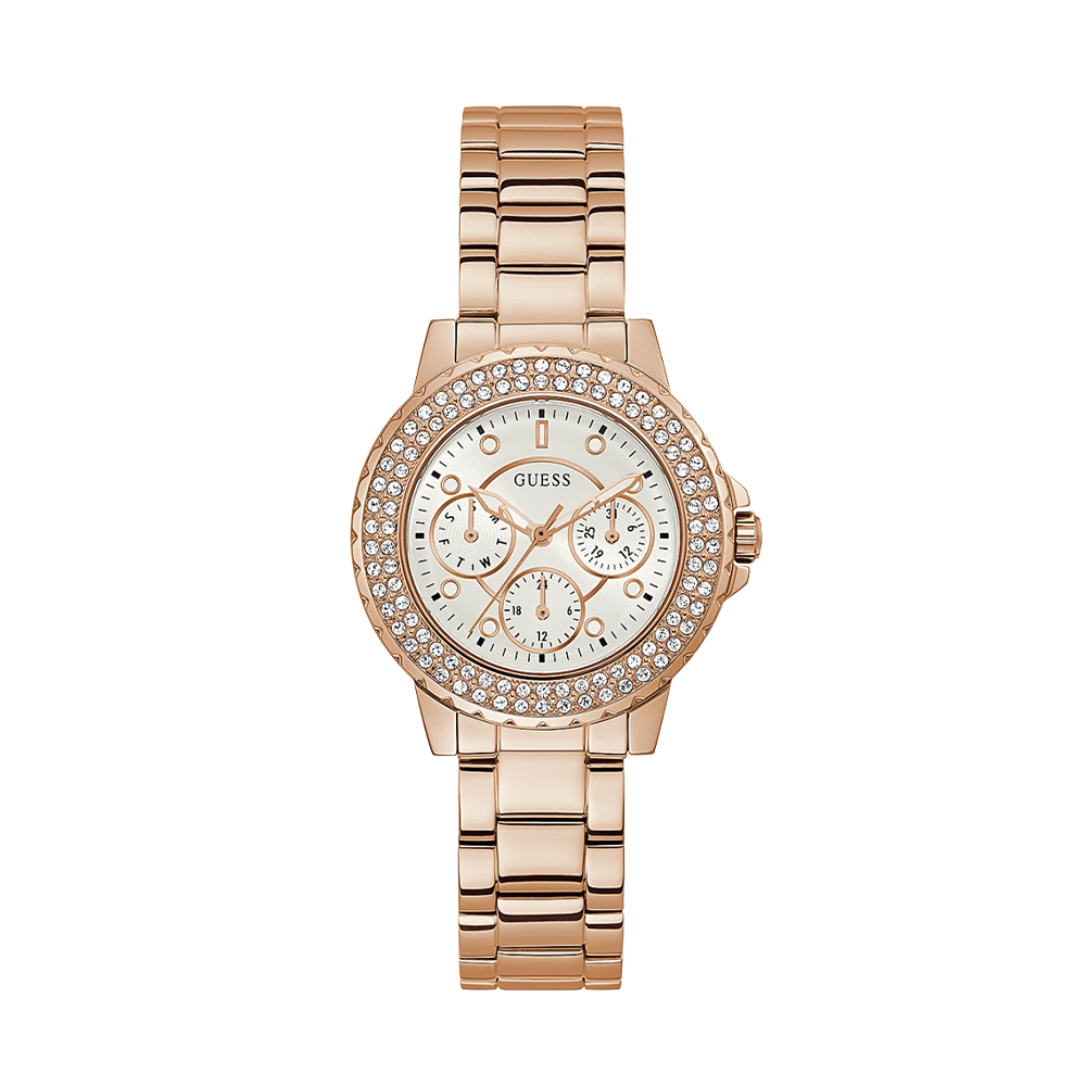 Picture of Guess Rose Gold Tone Case Rose Gold Tone Stainless Steel Watch GW0410L3