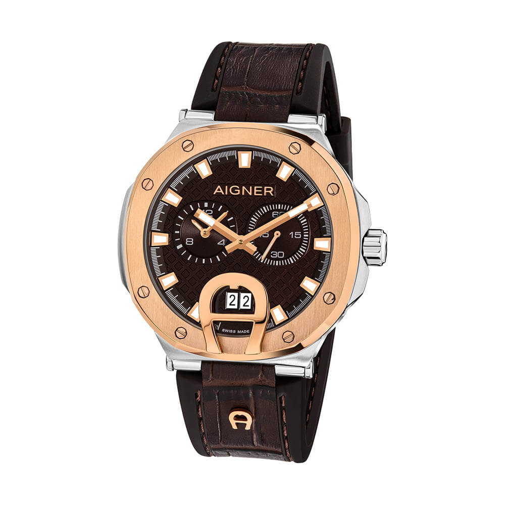 Shop. Buy Aigner Taviano Swiss Made Brown Round Dial Men s Watch ARWGA0000713