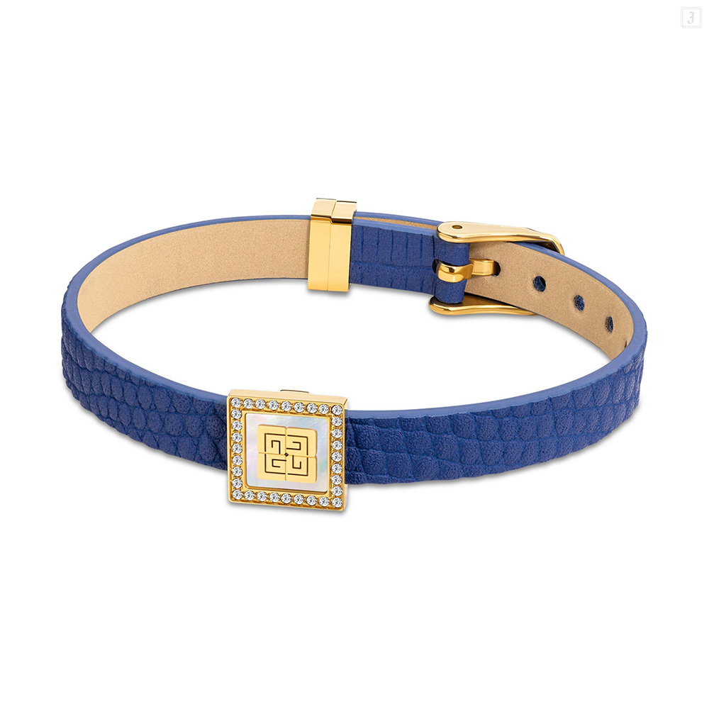 Picture of Guy Laroche Eva Women Blue Leather Bracelet GLJLB0000502