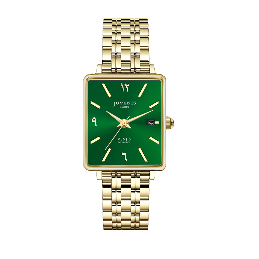 Picture of Juvenis Venjis Gold Sunray Green Watch JVB0066D