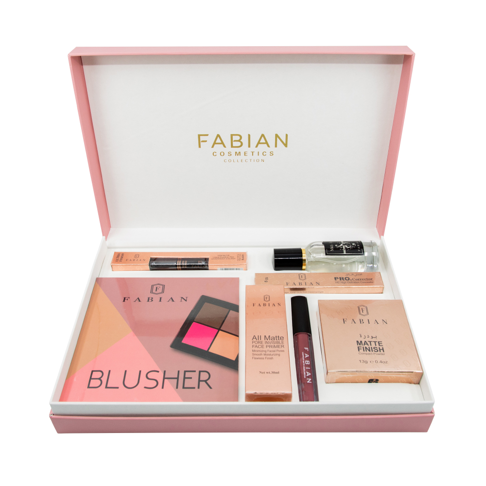 Picture of Fabian Cosmetics Collection 7 pcs Dark Pink