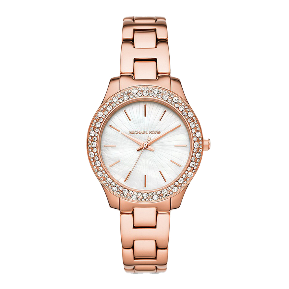 Picture of Michael Kors Liliane Three-Hand Rose Gold-Tone Stainless Steel Watch