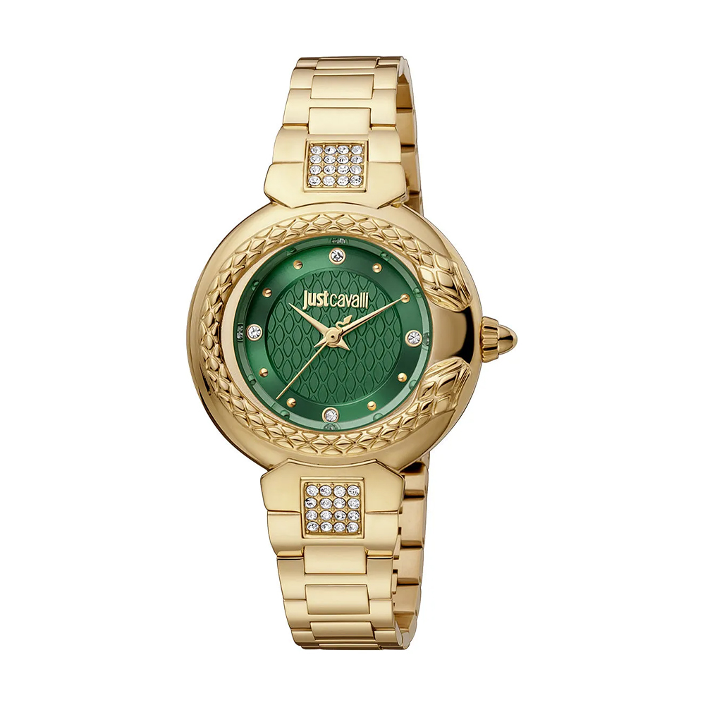 Picture of Just Cavalli Animalier Green/Yellow Gold Toned Watch JC1L174M0075