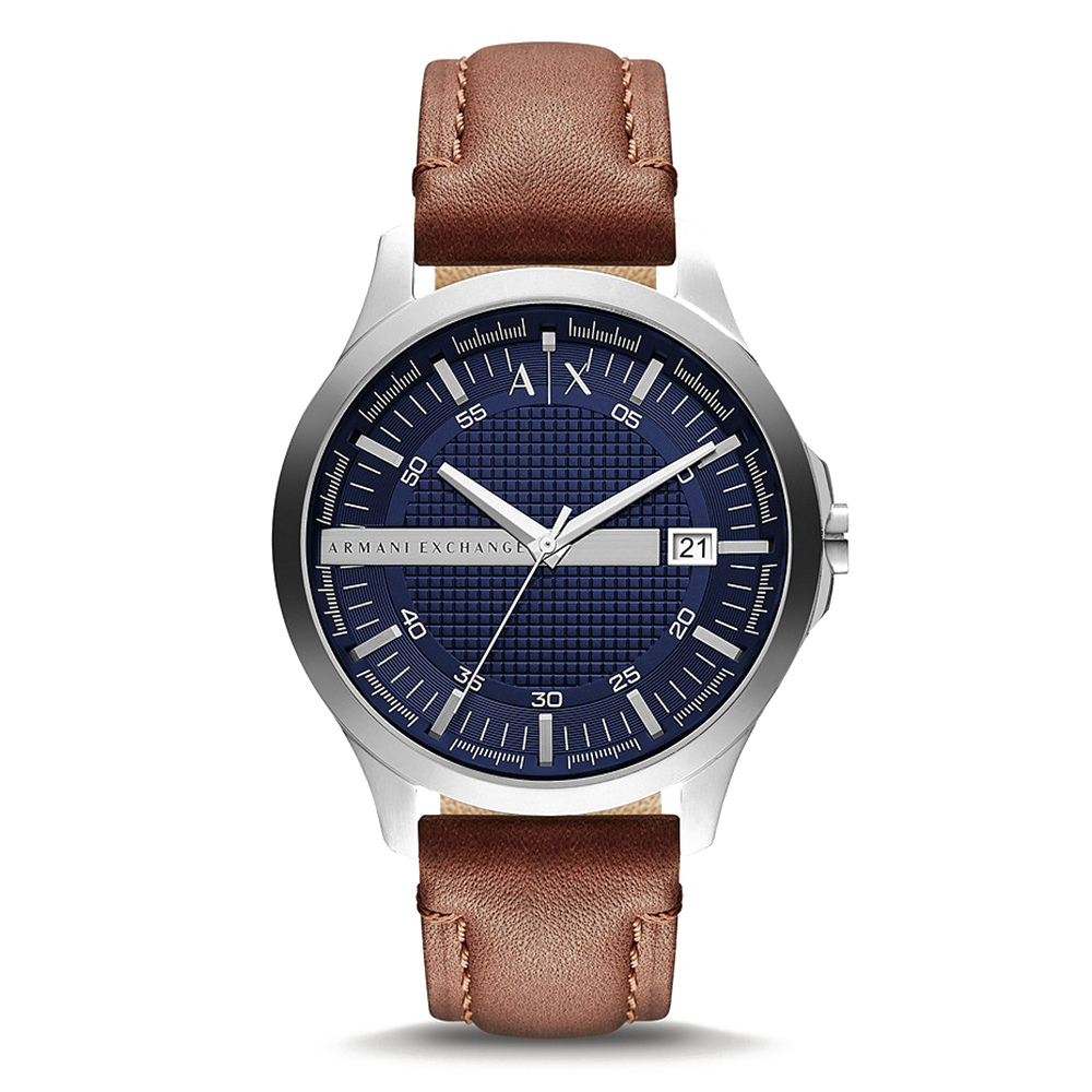 Picture of Armani Exchange Three-Hand Date Brown Leather Watch AX2133