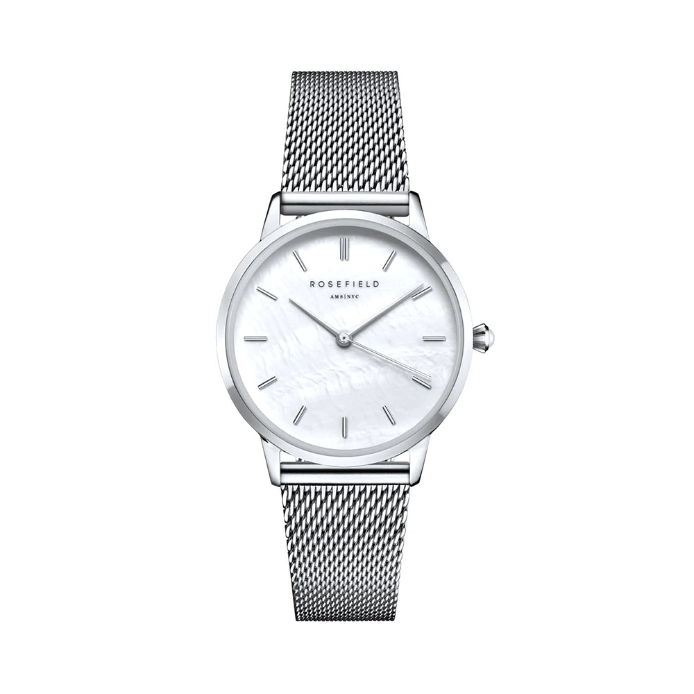 Picture of Rosefield Pearl Edit Mesh Silver Women Watch RMSMS-R08