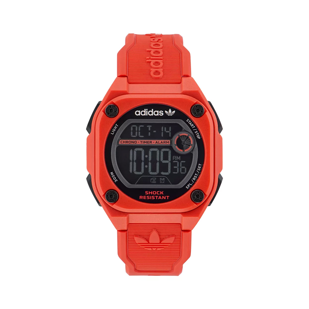 Picture of Adidas Men's Red Digital Silicone Strap Watch AOST23063