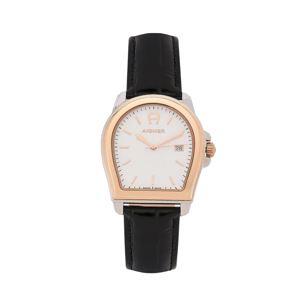 Picture of Aigner Men Watch Black Leather Strap Horseshoe Case - ARWGA4810011