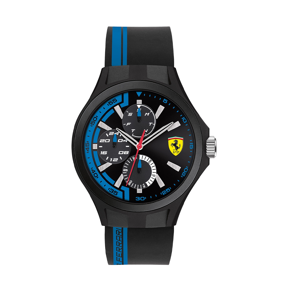 Picture of Scuderia Ferrari Men Black Rubber Band Watch 830368