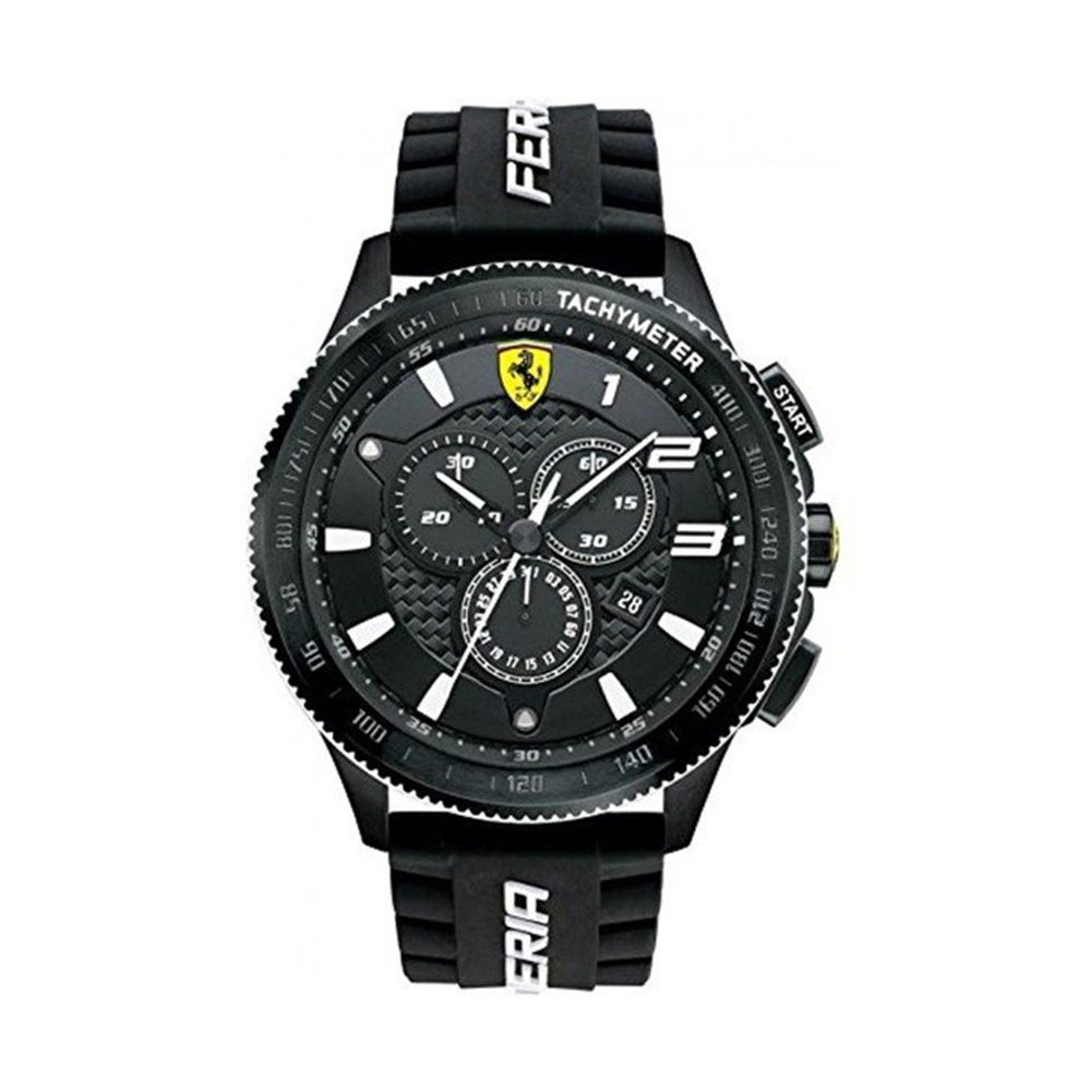 Picture of Scuderia Ferrari Men's Black Dial Silicone Band Watch 830242