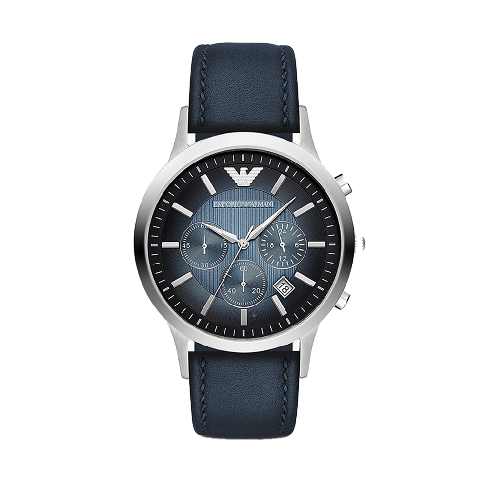 Emporio armani blue chronograph watch hotsell