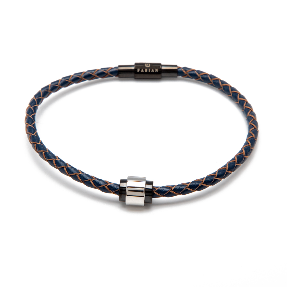 Picture of Fabian Men's Shiny Blue Bracelet FMB-JMYLB103-BL