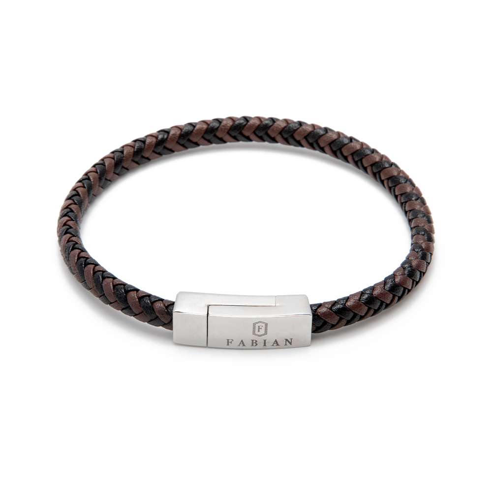 Picture of Fabian Men's Brown Black Bracelet FMB-JMYLB105-BBL