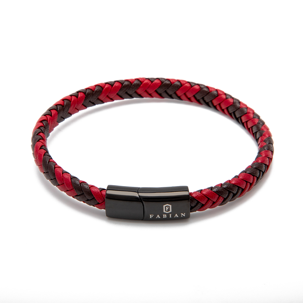 Picture of Fabian Men's Sublime Brown Red Bracelet FMB-JMYLB110-BRD