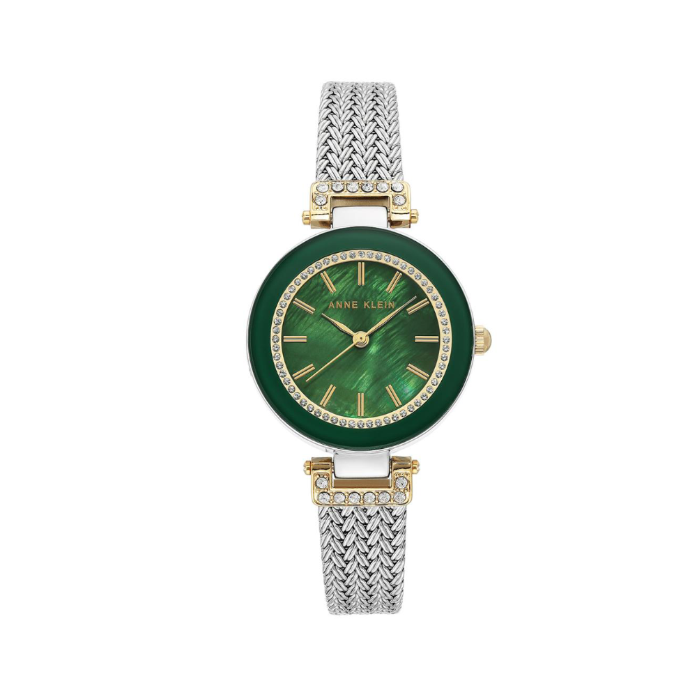 Picture of Anne Klein Women's Crystal Metal Green Dial Stainless Steel Watch AK1907GNTT