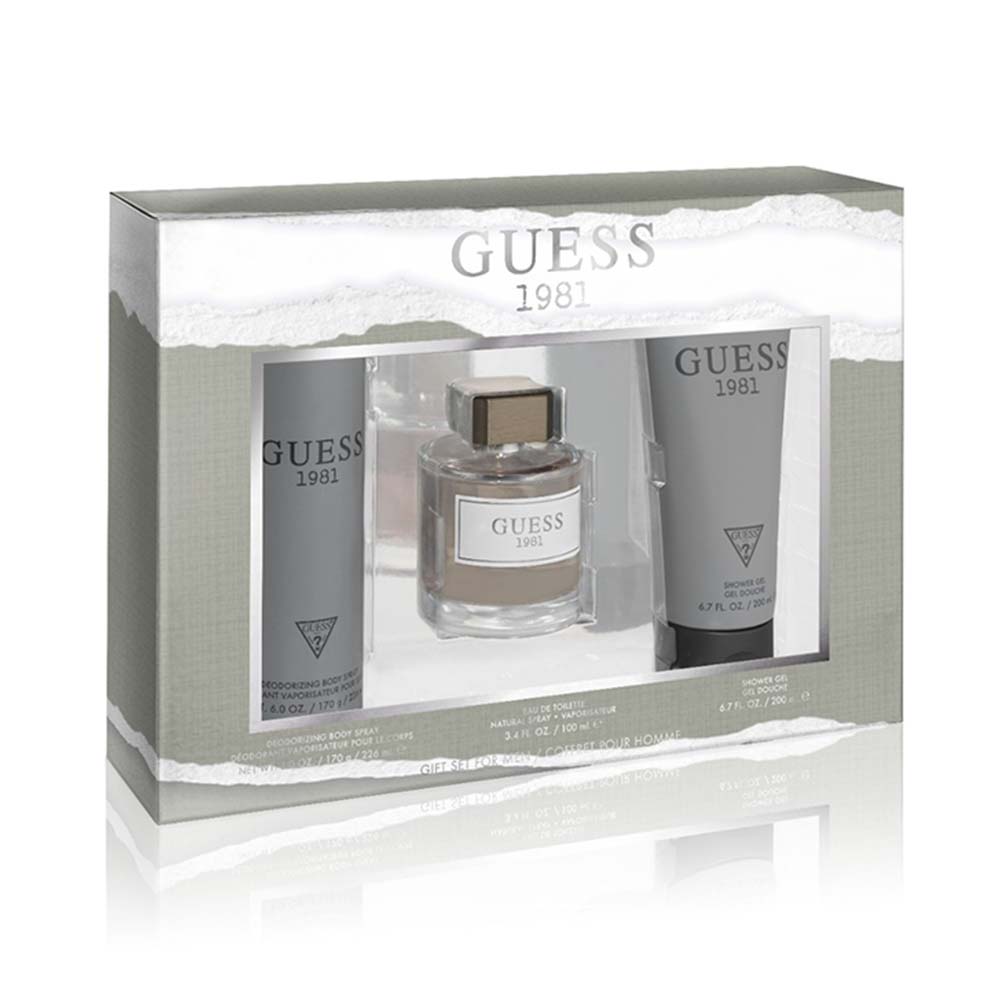 Picture of Guess 1981 For Men EDT 100ml+200ml Shower Gel+226ml Body Spray Set (2020)