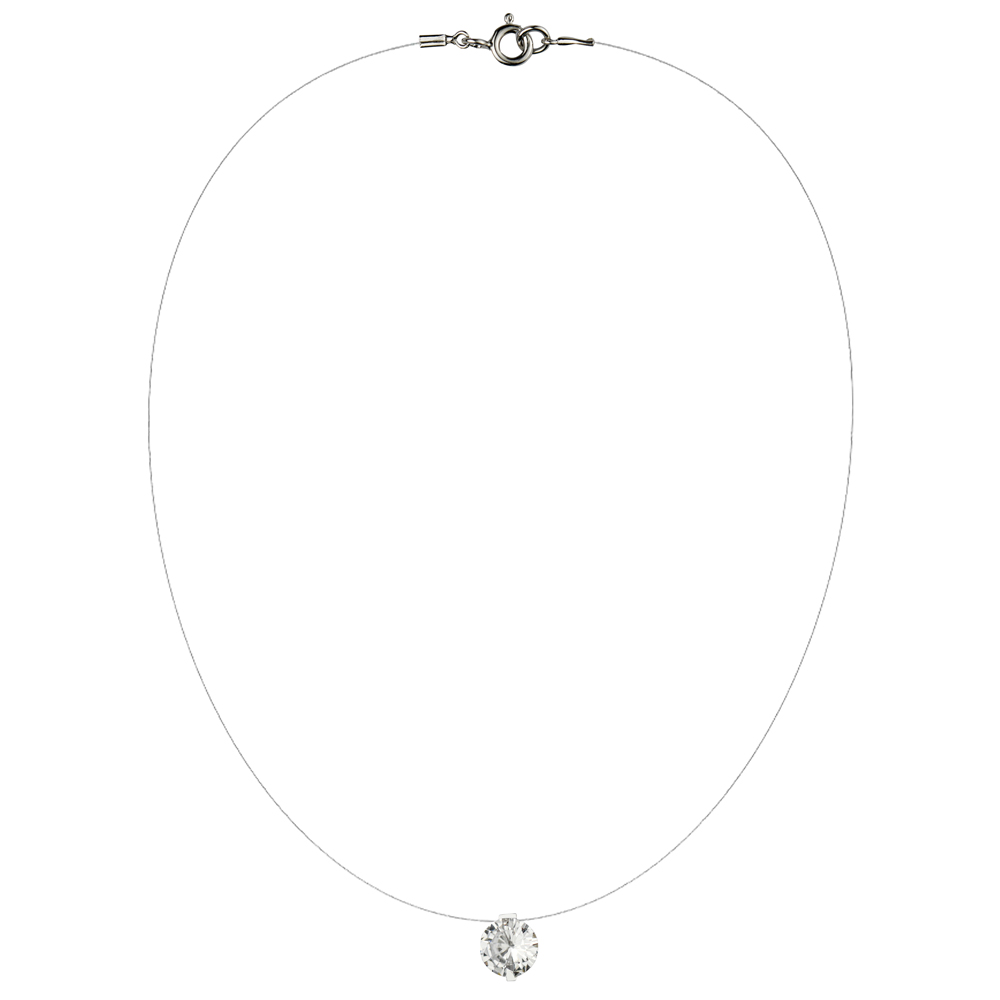 Picture of Lencia White Cubic Zirconia Crystal Necklace