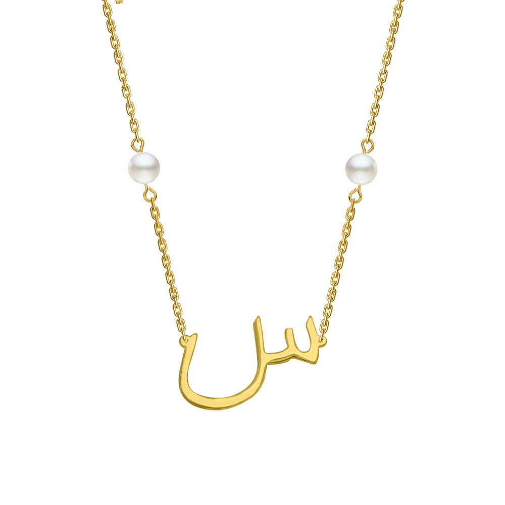 Picture of Juvenis "Ø³" Arabic Letter Necklace JLJ-MN0006PL-G